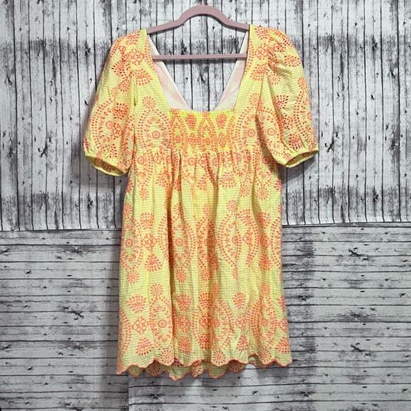 Lilly Pulitzer Sarafina Short Sleeve Dress Gingham Seersucker Island - Picture 7 of 10